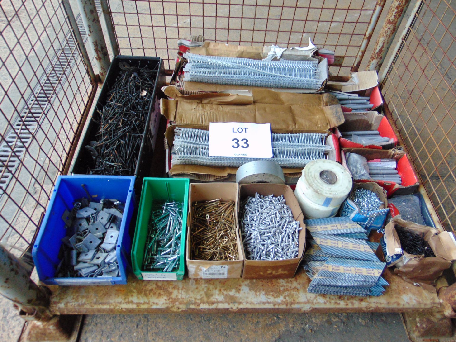 1 Stillage of Fixings inc nails, nuts bolts, tape, etc - Image 6 of 6
