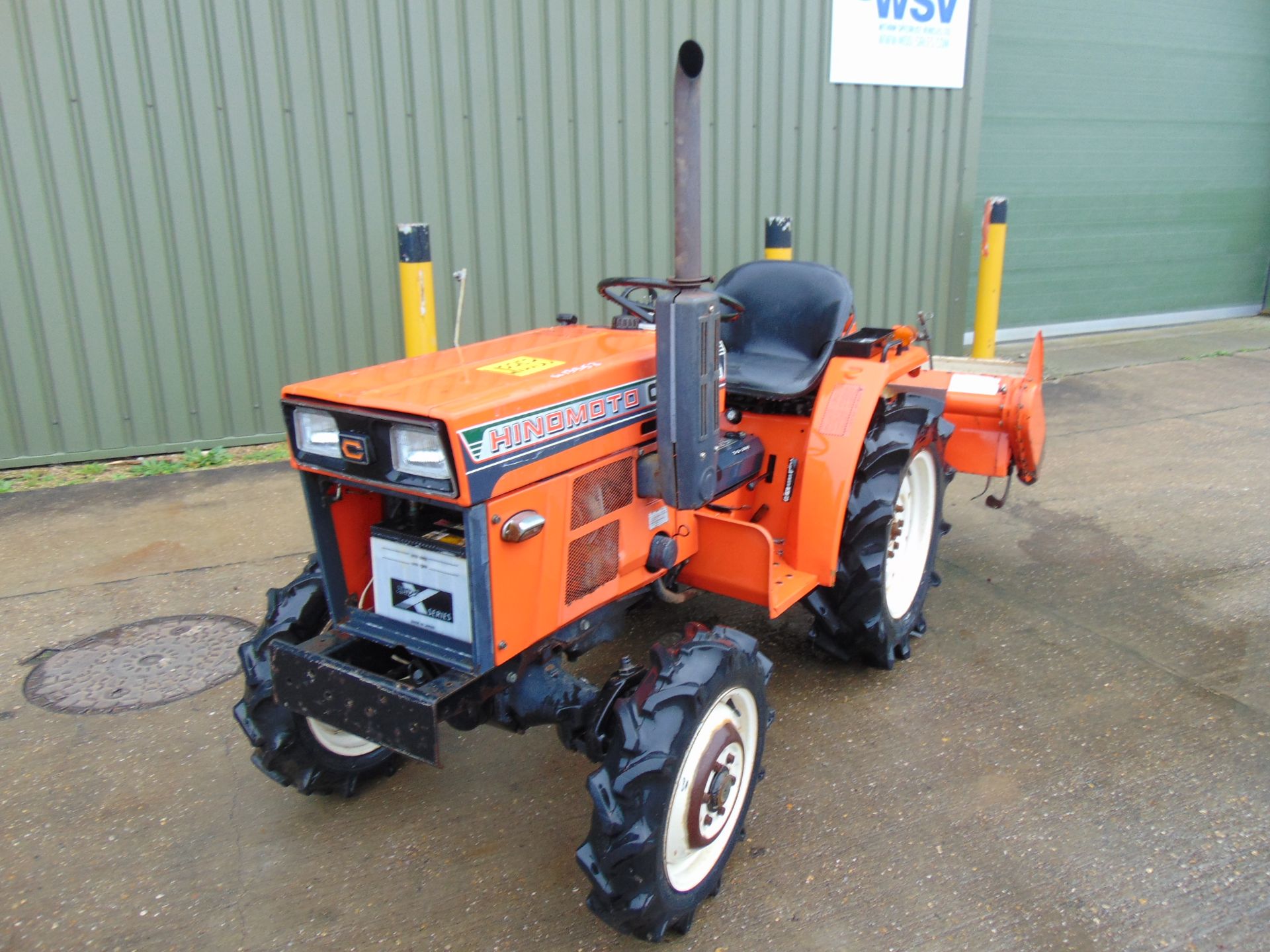 Hinomoto C174 4x4 Diesel Compact Tractor c/w Rotovator ONLY 492 HOURS!