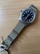 V. NICE CWC W10 BRITISH ARMY AFGAN ISSUE SERVICE WATCH NATO MARKS WATER RESISTANT TO 5 ATM DATE 2004