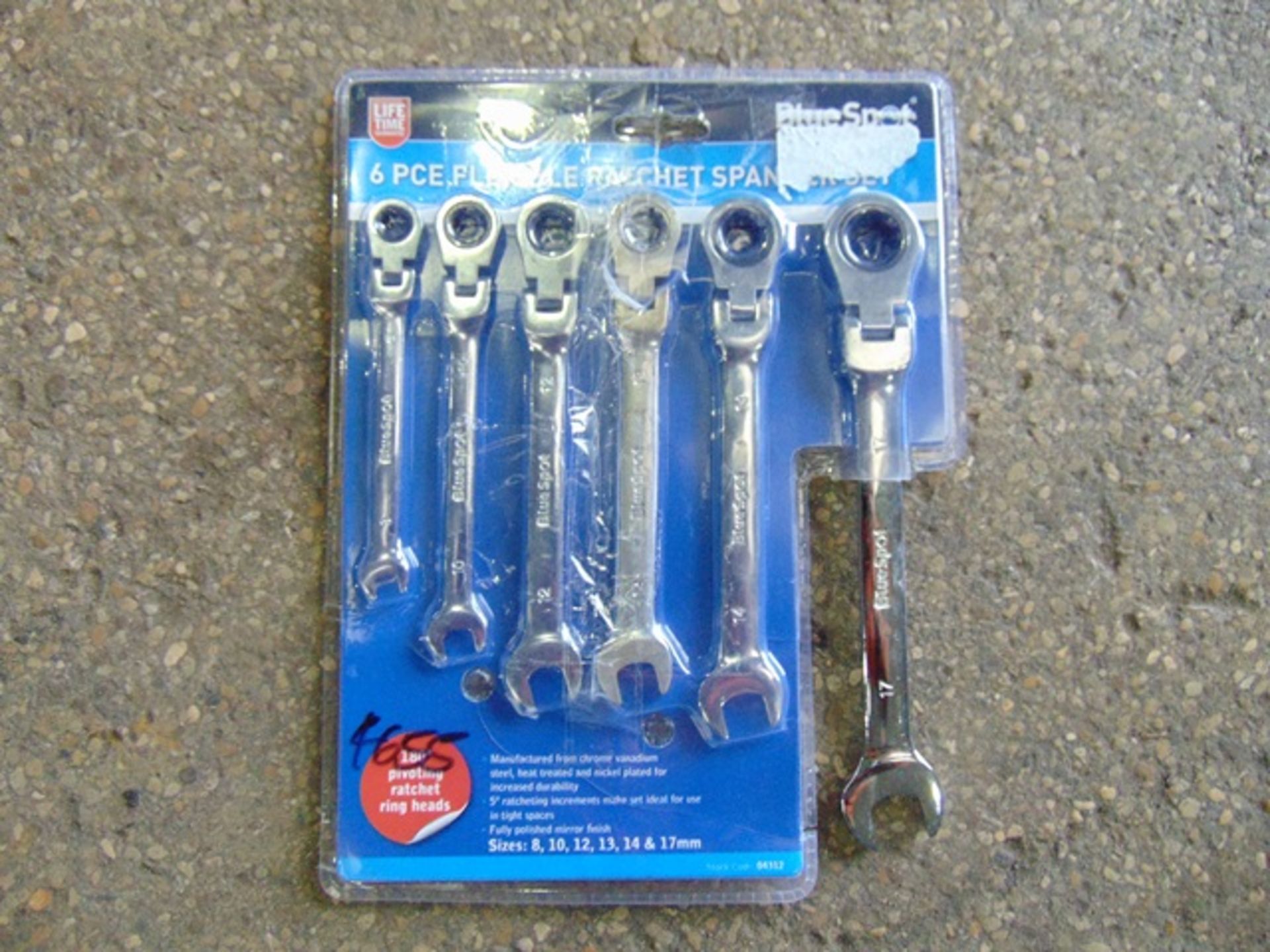 BlueSpot 6 Piece Flexible Ratchet Spanner Set (8-17mm)