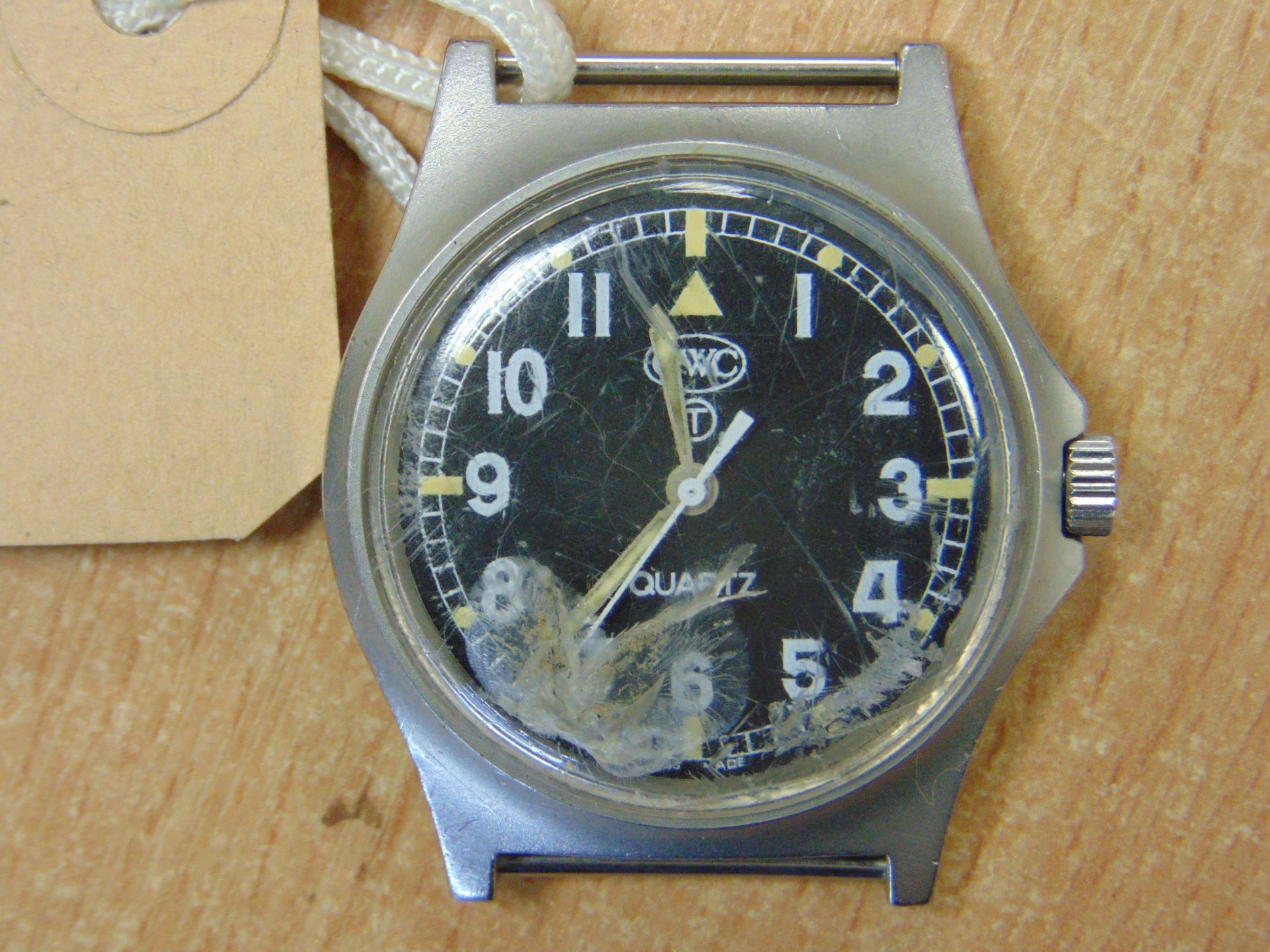 CWC W10 BRITISH ARMY SERVICE WATCH -WATER RESISTANT TO 5 ATM NATO MARKS DATE 2005 *CHIP IN GLASS* - Image 2 of 7