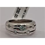 An 18ct white gold diamond ring, approx 0.55ct, approx size M, not stamped, A/F