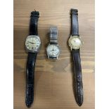 Three wristwatches dials, marked Bentima Star automatic, Ben Rus (self winding) and Bravingtons