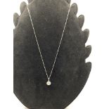 18ct white gold diamond pendant necklace, approx 0.50ct