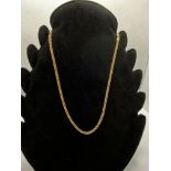 9ct yellow gold curb necklace, approx length 18”, stamped 375, approx weight 16g