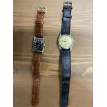 Two wristwatches, dials marked Cyma