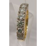 18 ct yellow gold and diamond ring, approx 1.40cts, size I