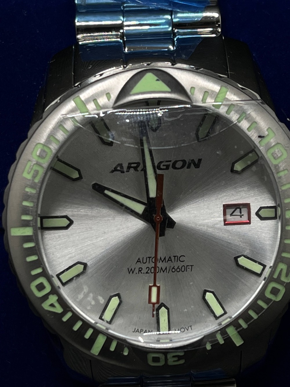 X2 Aragon wristwatches, one “Superjet VK73” 45mm case, sunray green dial and detailing, black rubber - Image 2 of 7