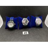 A collection of three Aragon watches to include, an Aragon DF-45 T100 16 tubes, 45mm case, , as