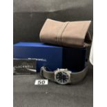 A Blackwell “Van Alen” wristwatch in a leather pouch, 44mm case, flat sapphire glass , as new with