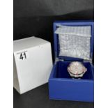 Aragon Invicta Movado wristwatch with stainless steel, as new, with box and leaflet