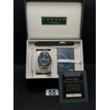 A Cadola “spearfisher” wristwatch in moss green, no. 38/250 limited edition, 42mm case with an