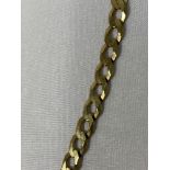 9ct gold yellow gold curb chain, clasp stamped 9ct. approx. width ¼”, length 20”,approx weight 14