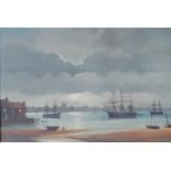 Dion Pears (1929-1985), MARITIME SCENE, oil on canvas, signed bottom right, 60 x 90 cm