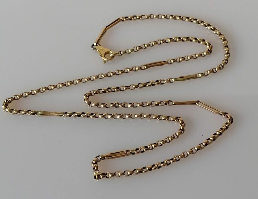 A 9ct yellow gold rollo neck chain, hallmarked, 55cm, 8.2g - Bild 2 aus 2