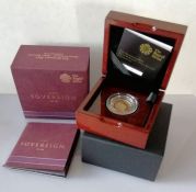 The Royal Mint - The Sovereign 2015 Fifth Portrait, First Edition, gold proof coin with all original