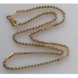 A 9ct yellow gold rollo neck chain, hallmarked, 55cm, 8.2g