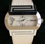 A Versace Hyppodrome PSQ 99 unisex, stainles steel cased wristwatch
