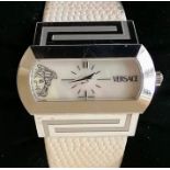 A Versace Hyppodrome PSQ 99 unisex, stainles steel cased wristwatch