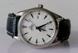 An Omega Seamaster Aqua Terra 150M Co-axial Chronometer automatic 39mm watch, stainless steel, blue
