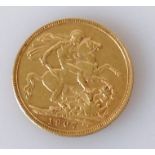 An Edwardian gold full sovereign, 1907, Melbourne mint