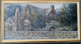 Robert William Hill (1932-1990), OLD MILL, oil on canvas, 30x 60 cm, framed and signed top left