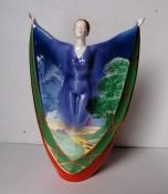 A Royal Worcester Art Deco Collection Lazy Days figurine, 27.5 cm H, with original box and CoA, with