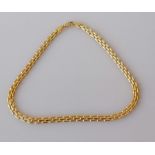 An 18ct yellow gold link necklace with lobster clasp, 20.6g