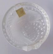 A 1970's Lalique glass Concarneau Koi fish bowl, 15.5 cm, etched mark, without visible damage or
