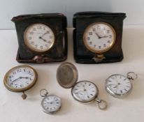 A Victorian full hunter silver-cased pocket watch, hallmarked London 1893, another open face pocket