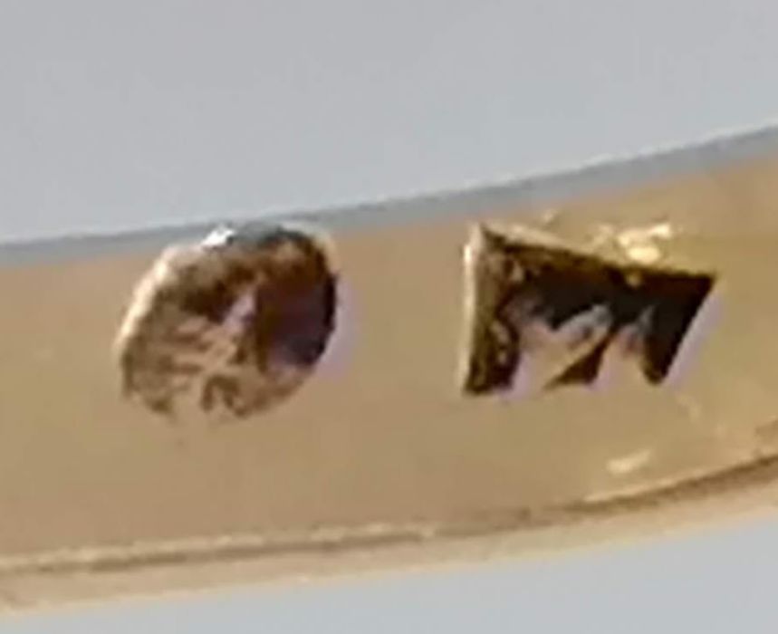 A yellow gold bangle, stamped 14K for Michael Anthony, New York, 6.1g and another - Image 3 of 3