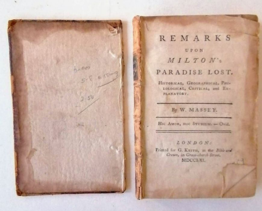 Milton, John, Paradise Lost. A Poem in Twelve Books and Paradise Regain'd. A Poem in Four Books, bot - Image 15 of 27