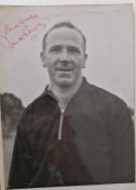 A selection of autographed press photos of 1953-54 First Division teams and players in album to incl