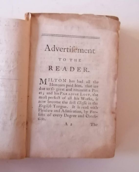 Milton, John, Paradise Lost. A Poem in Twelve Books and Paradise Regain'd. A Poem in Four Books, bot - Image 16 of 27