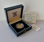 A Royal Mint 500th Anniversary of the First Gold Sovereign 1489 - 1989, Half Sovereign Proof