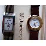 Two Burberry ladies wristwatches (one box) and a cased DKNY ladies cocktail watch (3)