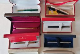 A collection of eight Sheaffer pens in seven boxes (8)