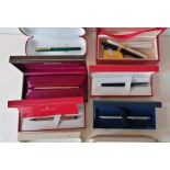 A collection of eight Sheaffer pens in seven boxes (8)