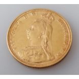 A Victorian gold full sovereign, 1887