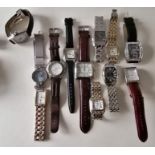 A collection of twelve various mens watches