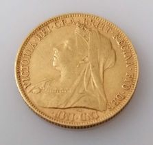 A Victorian gold full sovereign, 1899