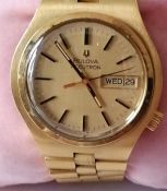 A Bulova Accutron day/date bracelet watch