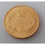 A Victorian, Sydney Mint Australia One gold sovereign, 1870, 7.98g