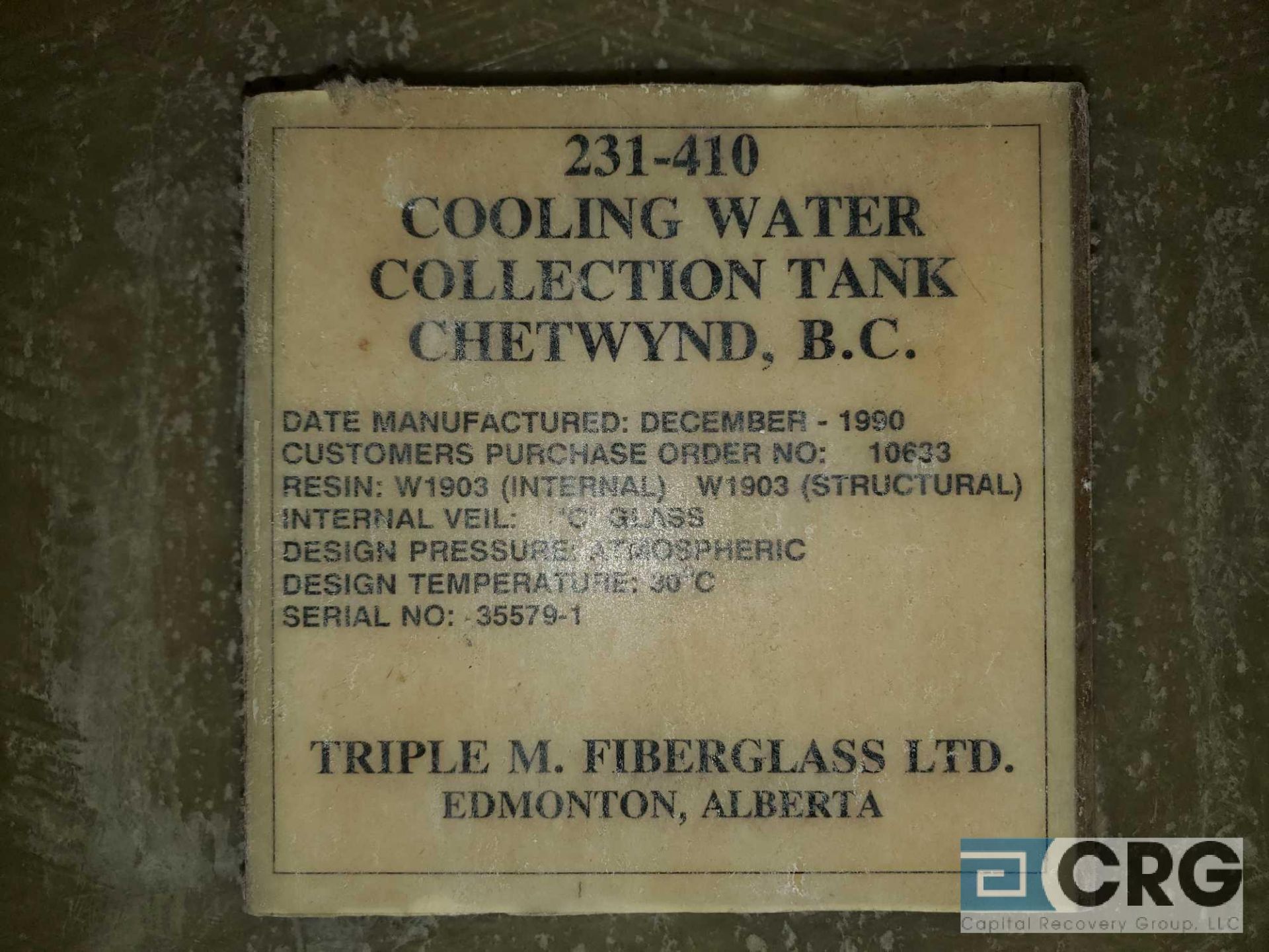 Cooling Water Collection Tank - Image 4 of 4
