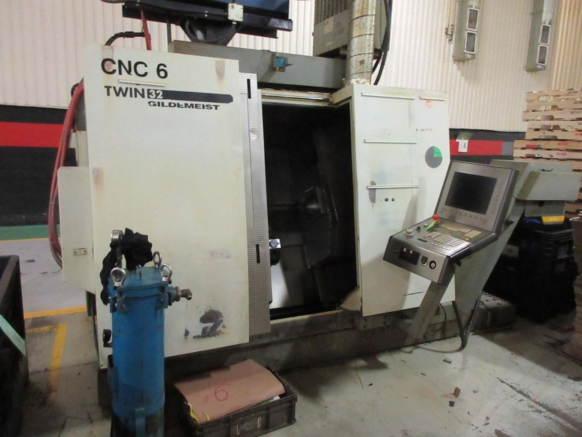 2004 DMG CNC Lathe, Model Twin 32, Twin Spindle, 4 Axis, CNC Control, Bar Material Diameter 32 mm,