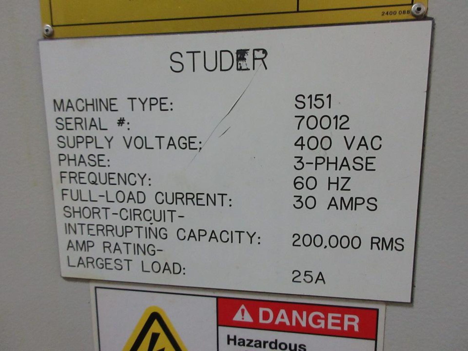 2006 STUDER, CNC Grinders, Model S151, High Frequency Drive Spindle, Swing diameter 14.17", center - Image 8 of 11