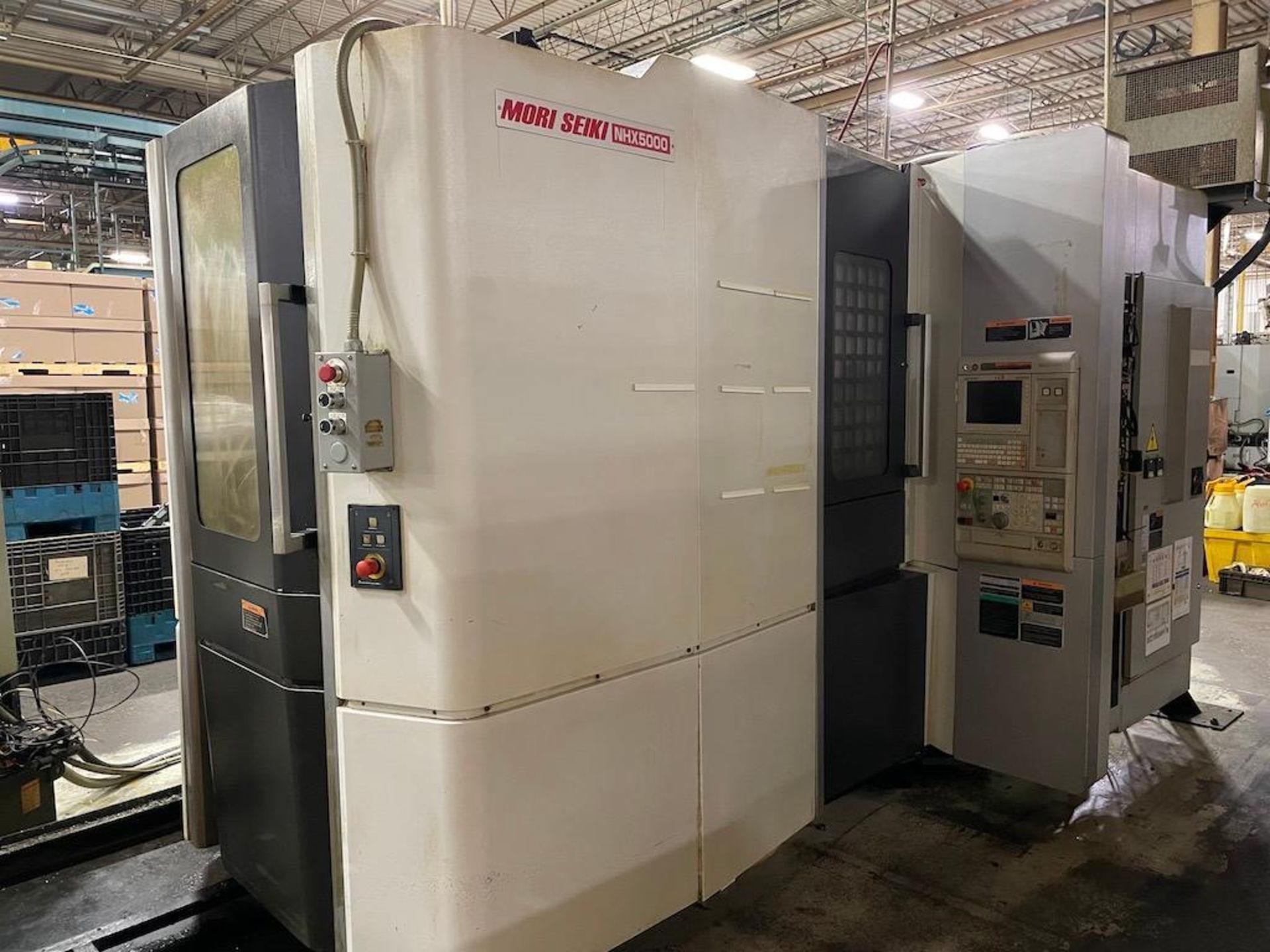 2012 MORI SEIKI NHX 5000 HORIZONTAL CNC MACHINING CENTER, TRAVELS: X 28.7INCH, Y 28.7INCH, Z 34.