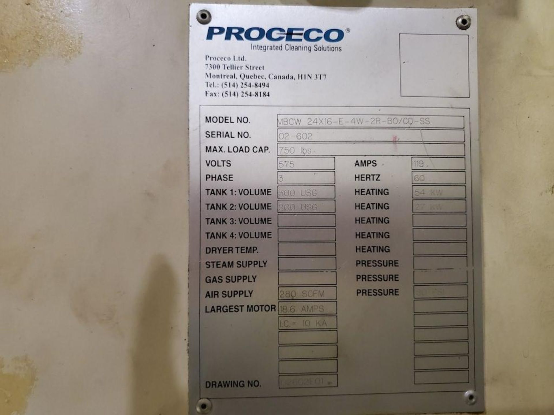 PROCECO WASHER, MODEL MBCW 24_16-E-4W-2R-BO/CD-SS, MODULAR BELT CONVEYOR WASHER HIGH PRESSURE, 500 - Image 2 of 20