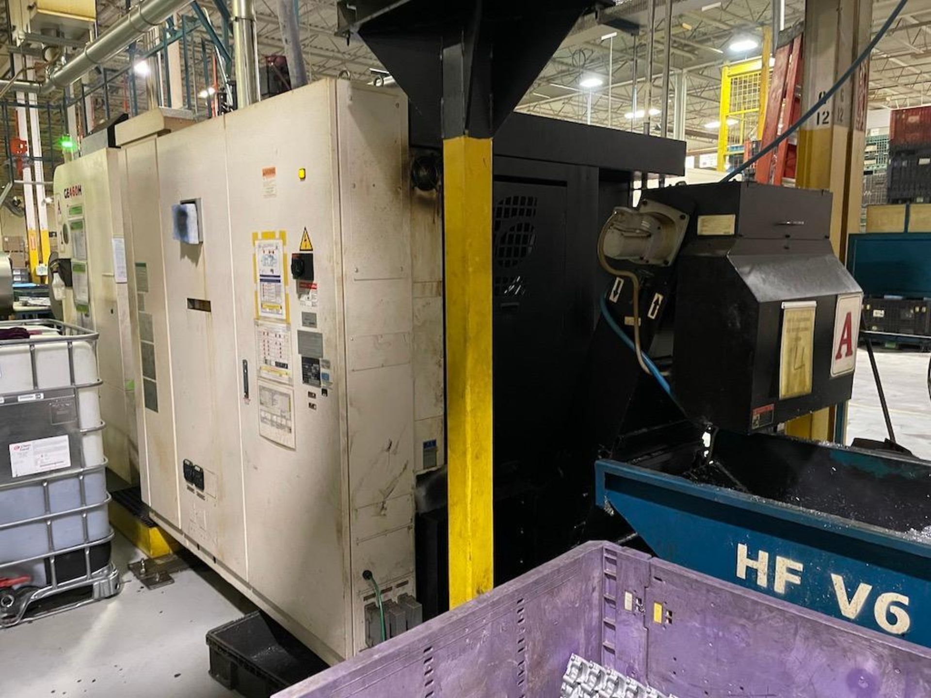 2013 GE 460HE ENSHU 4 AXIS HORIZONTAL MACHINING CENTERS, FANUC 31IMB CNC CONTROL, TRAVELS: X: 23. - Image 7 of 9