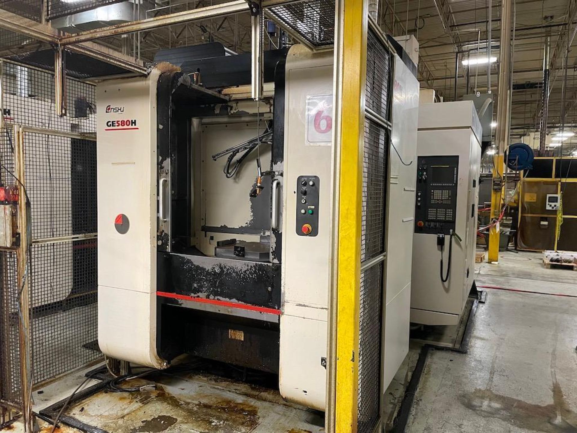 2016 GE 580H ENSHU 4 AXIS HORIZONTAL MACHINING CENTERS, FANUC 31IMB CNC CONTROL, TRAVELS: X: 31. - Image 2 of 9